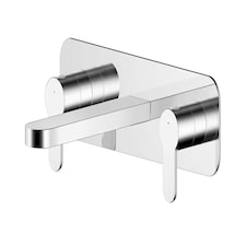Balterley Pride Contemporary Round Wall Mount 3 Tap Hole Basin Mixer Tap & Back Plate