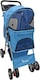 image 4 of Pet Stroller Dog Cat Puppy Pram Pushchair Travel Cart Jogging Buggy Carrier (Blue with Cover)