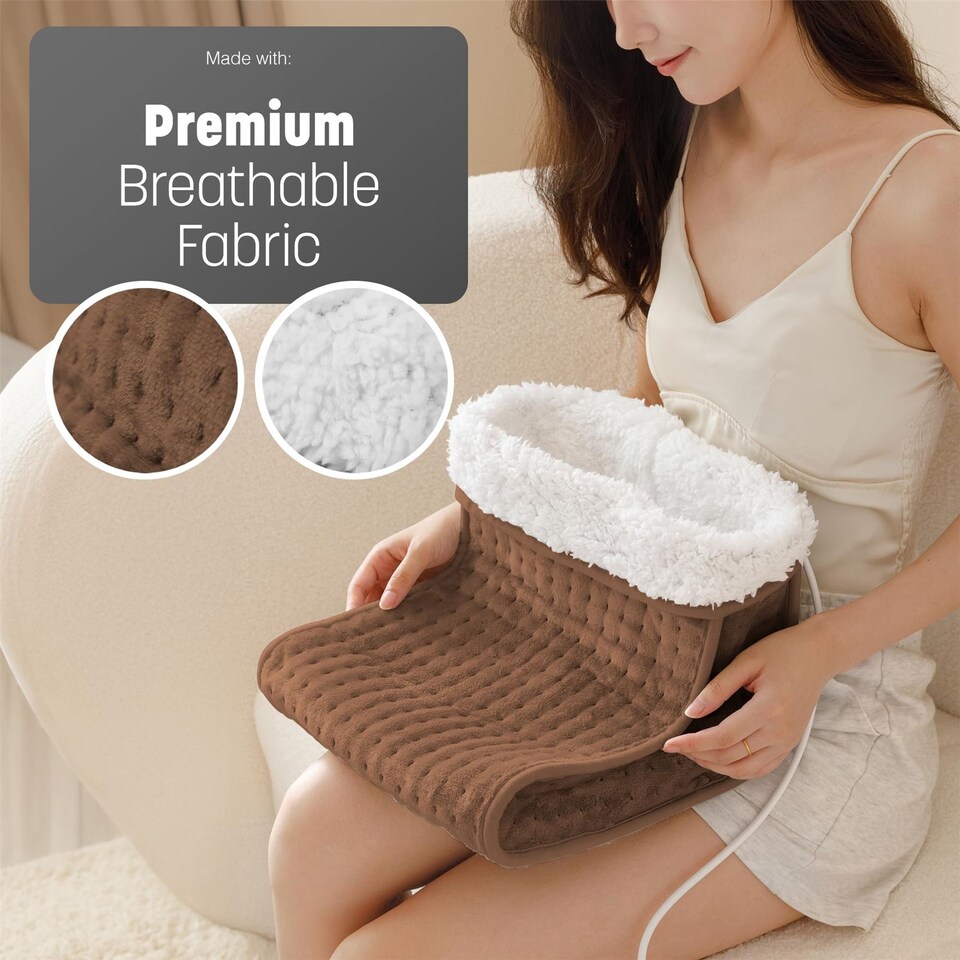 image 1 of Keplin Electric Foot Warmer with Adjustable Heat Settings and Timer