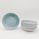 image 1 of Reactive Blue Glaze Dinnerware Salad Bowl 4pc Set 19.5cm