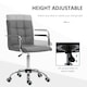 image 3 of Vinsetto Mid Back Office Chair, Swivel Computer Chair with Armrests, Grey