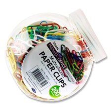 Tub of 200 28mm Multicoloured Paper Clips by Premier Office