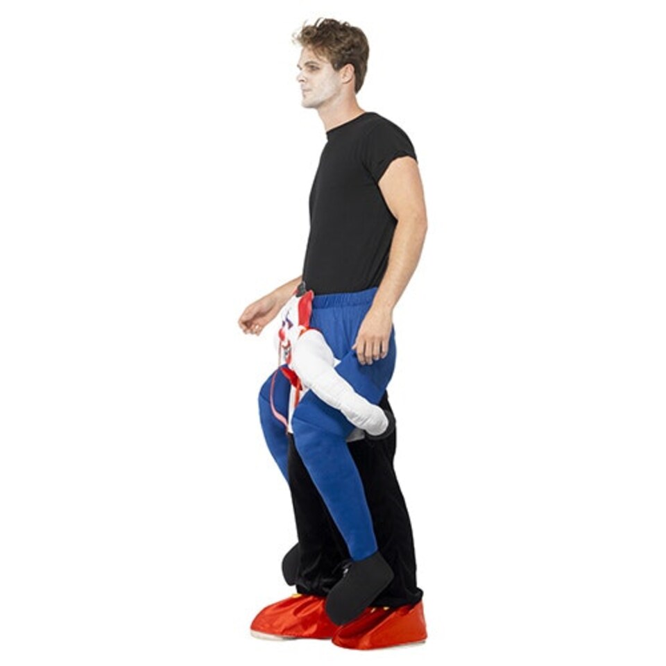 image 1 of Sinister Clown Piggyback Fancy Dress Costume Unisex Adult One Size