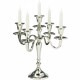 image 1 of 5 Arm Metal Candle Holder Stand Vintage Candelabra Centrepiece Home Decor 30cm | Silver | Silver | 1