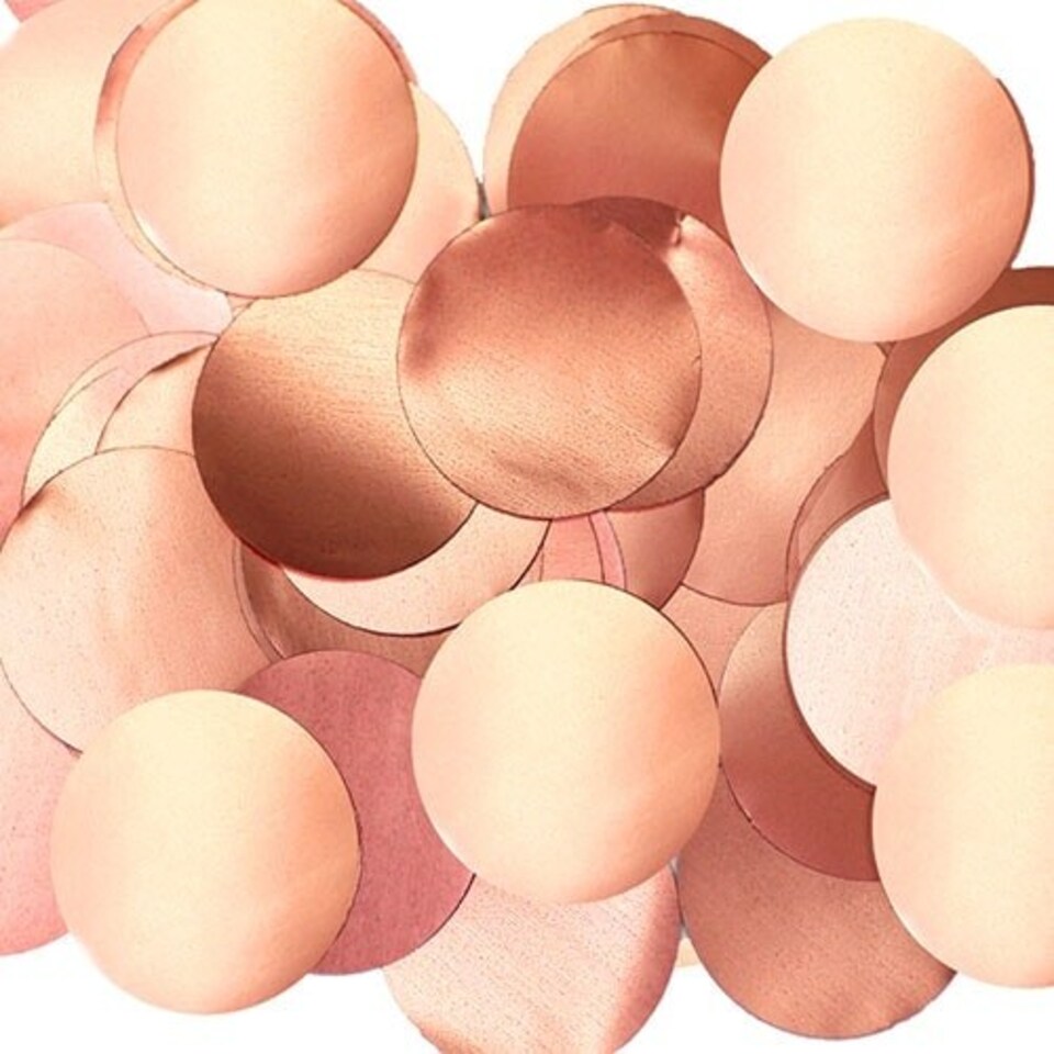 Pearl Rose Gold 25mm Giant Round Foil Table Confetti 50g