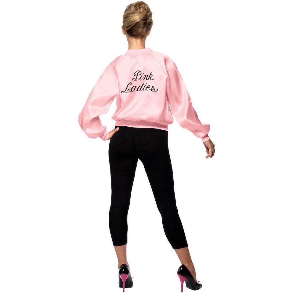 image 1 of Grease Womens/Ladies Pink Ladies Logo Jacket | Pink | Pink | 2XL | 1