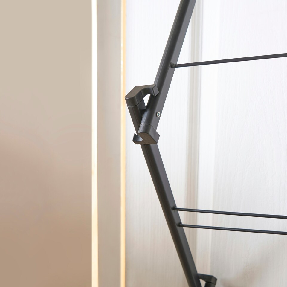 image 1 of OHS Over Door 5M Clothes Airer Utility Caravan Towel Clothes Drying Rack Hanger Compact
