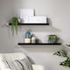 image 2 of Floating Storage Shelf Wall Mounted Wooden CD DVD Book Shelves Home Living Room | Black