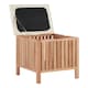 image 3 of Interiors By Premier Dual Purpose Wood Storage Stool, Natural Walnut Build Storage Stool For Livingroom, Fabric Seat Stool