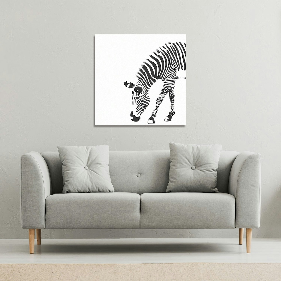 image 1 of Zebra (Canvas Print) 114 x 114 x 4cm