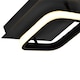 image 8 of Matt Black 3000K Square LED Ceiling Strip Light Fitting | Black | Black | 1