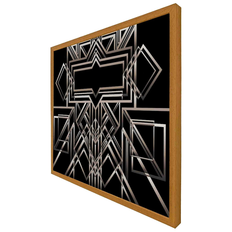 image 1 of Geometric art (Picutre Frame) Brown | Oak | M
