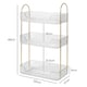 image 3 of ilus Makeup Organiser Modern Minimalist 3-Tier Cosmetic Storage Rack Beauty | White | White
