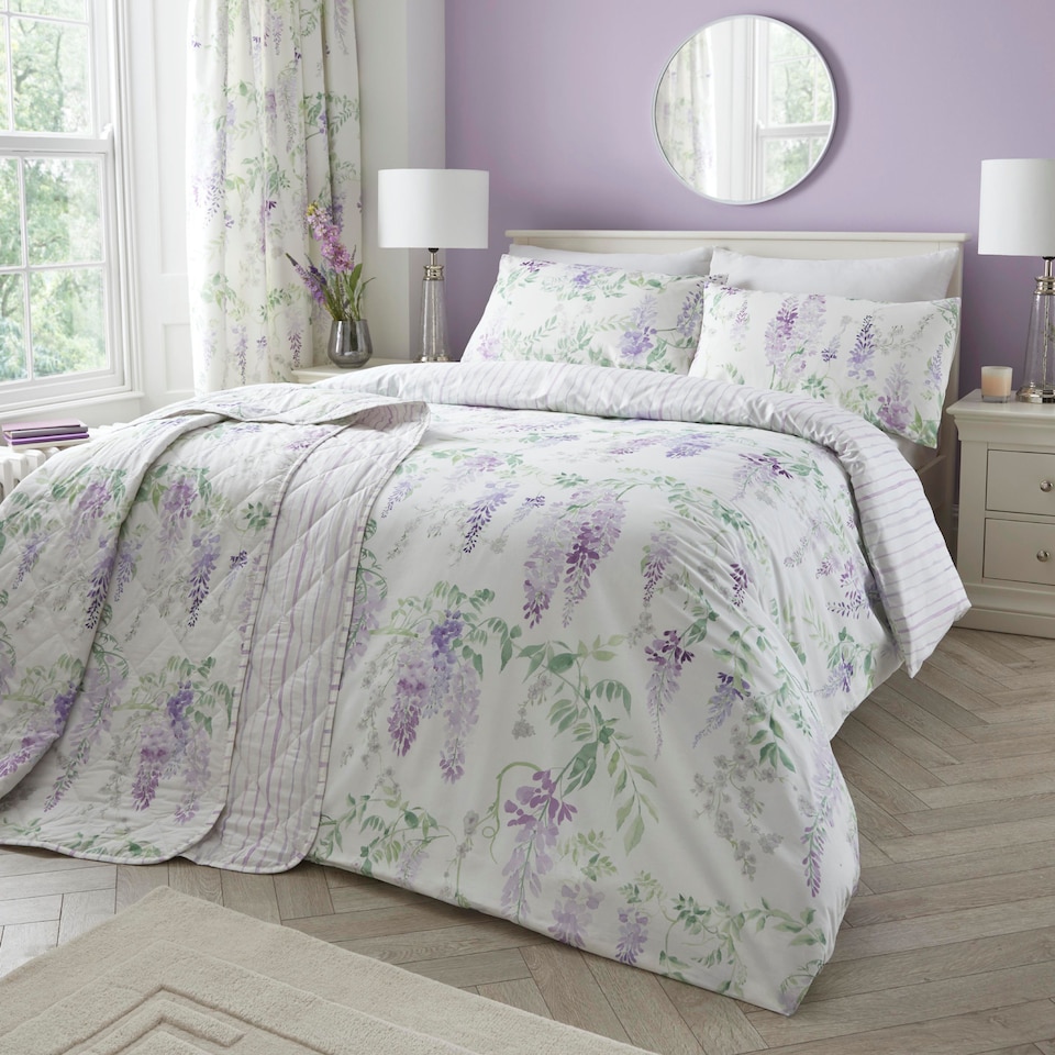 image 1 of D & D Wisteria Bedspread Lilac