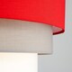 image 3 of ValueLights Aztec 3 Tier Red Fabric Ceiling Light Shade Red