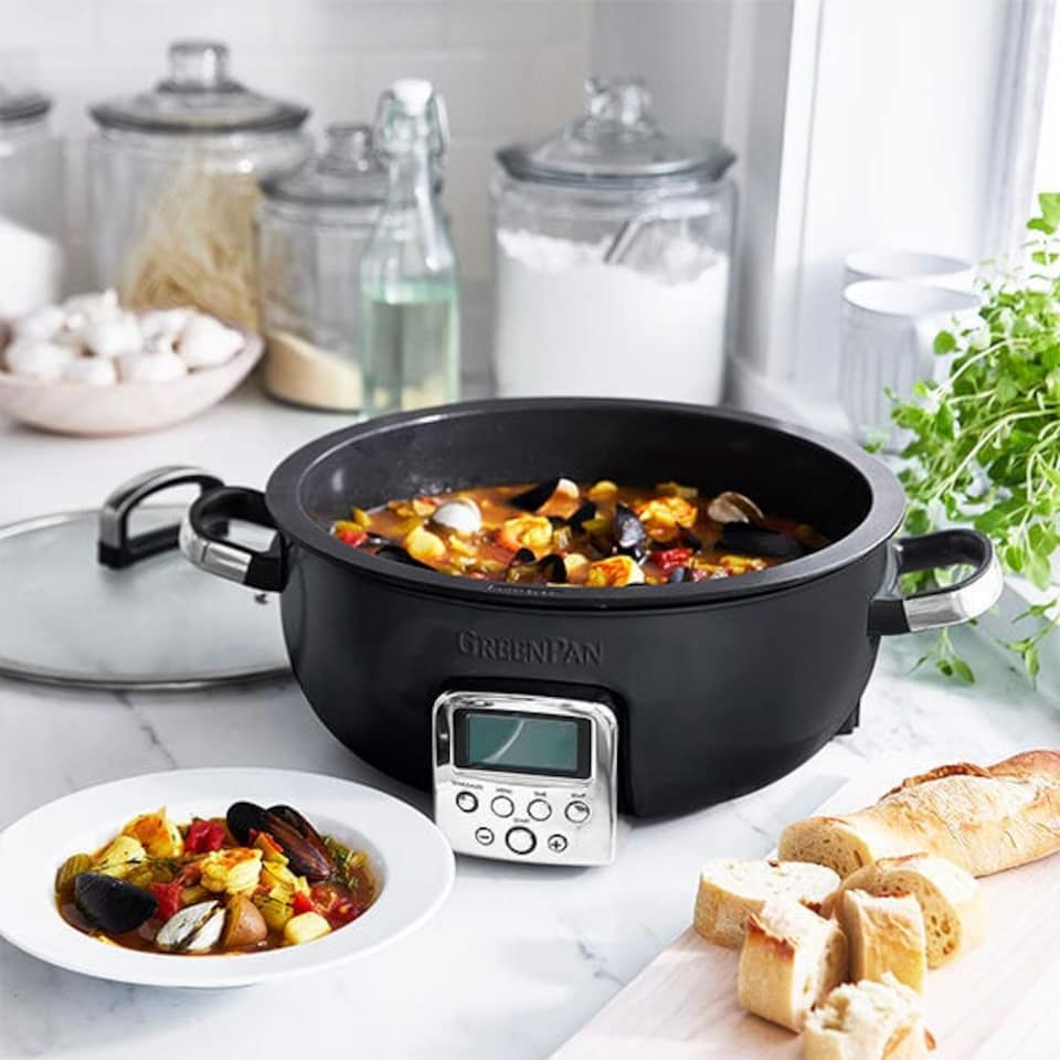 image 1 of GreenPan Non-Stick Multicooker 5.6L Black