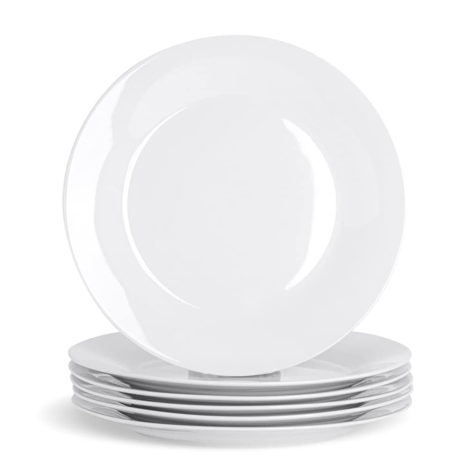 image 1 of Argon Tableware Classic White Dinner Plates - 27cm - Pack of 6 | White | White