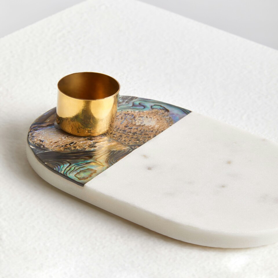 image 1 of Marella Candle Holder White