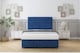 image 1 of Sloomy Langston Navy Plush Ottoman Bed With Mattress With 54" Floor Standing Headboard 4'6 Double