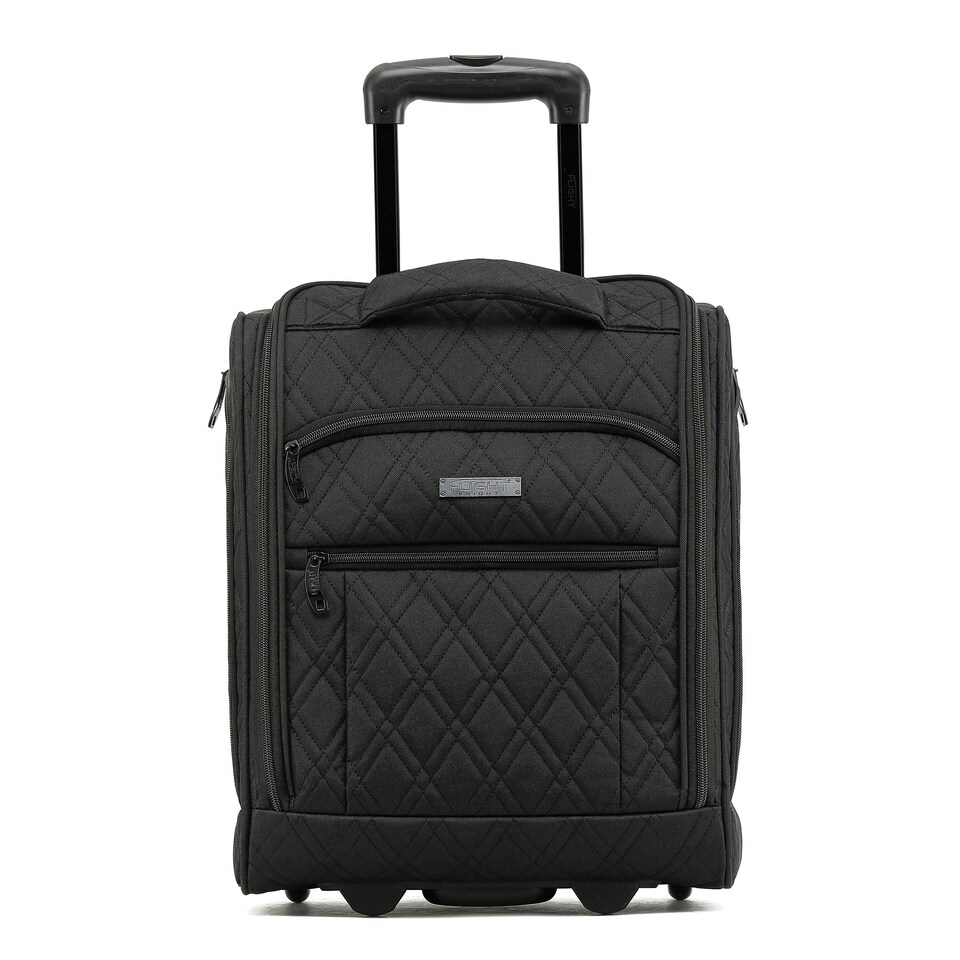 image 1 of Flight Knight 45x36x20cm easyJet Underseat Carry On Non Priority Approved Hand Luggage Case - 2 Wheels - Ultra Lightweight Durable Soft Textile Cabin Suitcase Grey | Charcoal | Cabin Bag
