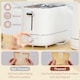 image 4 of HOMCOM Kettle and Toaster Set, 1.7L 3000W Fast Boil Kettle & 2 Slice Toaster Kitchen Set with 6 Level Browning Controls, Defrost, Reheat, White