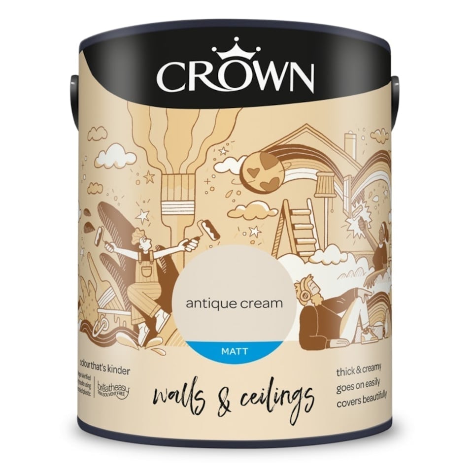 image 1 of Crown Matt Emulsion Antique Cream 5L