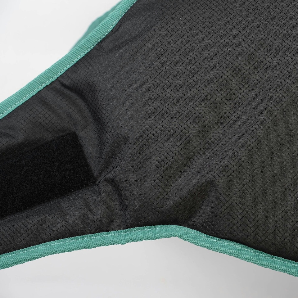 image 1 of Weatherbeeta Green-Tec Midweight Dog Coat - Black/Bottle Green - 25cm
