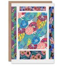 Edouard Benedictus Art Card Vibrant Vintage Flower Pattern