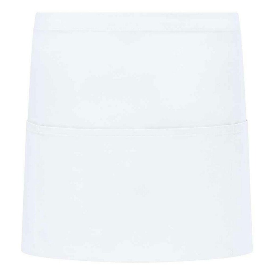 image 1 of Brand Lab Unisex Adult Organic Front Pocket Short Apron - White - One Size
