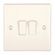 image 2 of Dencon Slimline 10A 2way Switch to BS3676 - White - 2 Gang