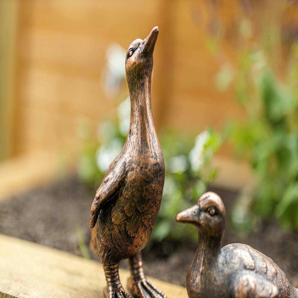 image 1 of Marco Paul Set of 4 Resin Duck Family Ornaments