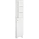 image 1 of HOMCOM 165cm Freestanding Slimline Bathroom Storage Cabinet w/ 6 Shelves White