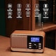 image 2 of Retro Bluetooth Speaker Rechargeable DAB/DAB+/FM Radio, Dual Alarm Clock, USB & Micro SD MP3 Playback, Large Remote Contro l – August MB450K