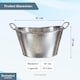 image 2 of Buckingham Hammered Stainless Steel Beverage Tub 19 Litres (42 cm) Multi-Purpose Ice Bucket