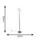 image 3 of ValueLights Velika Chrome 3 Arm Opaque Globe Floor Lamp Light