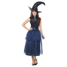 Midnight Witch Deluxe Fancy Dress Costume Ladies Extra Large - UK 20-22