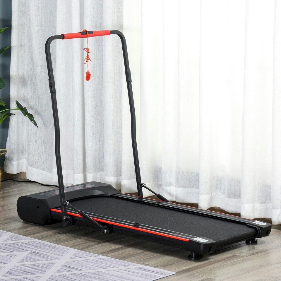 image 1 of HOMCOM Walking Machine w/ LED Display & Remote Control Exercise Jogging Fitness