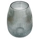 image 3 of Glass Vase Smoke Grey Ridged Glass Vase 30cm Botanik | Grey | 30