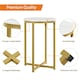 image 4 of Yaheetech Faux Marble Accent Table Antique Gold