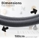 image 2 of Reliapart Complete Vacuum Hose Assembly Compatible for Miele S4711 S4712 S4780 7330630