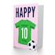 image 2 of Football Strip Kit Green Jersey Top 10 Year old Kids 10th Birthday Card