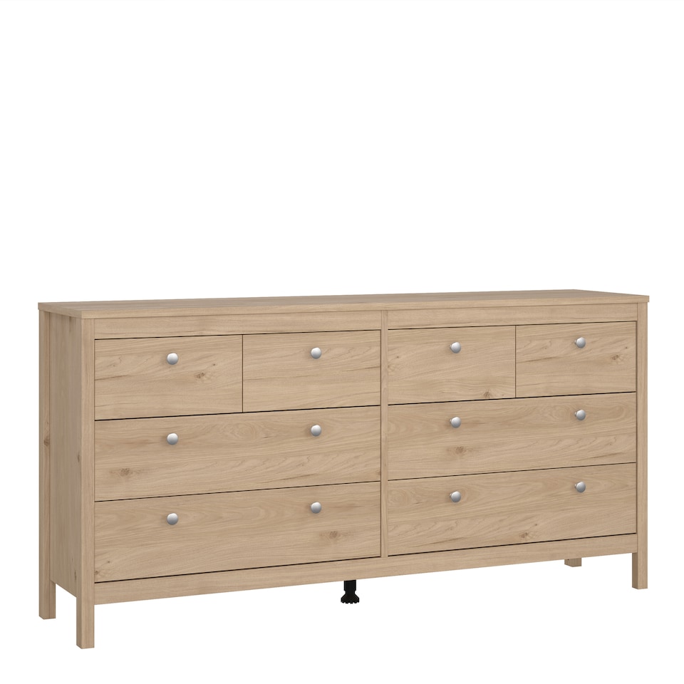 image 1 of Madrid Double Dresser 4+4 Drawers in Jackson Hickory Oak