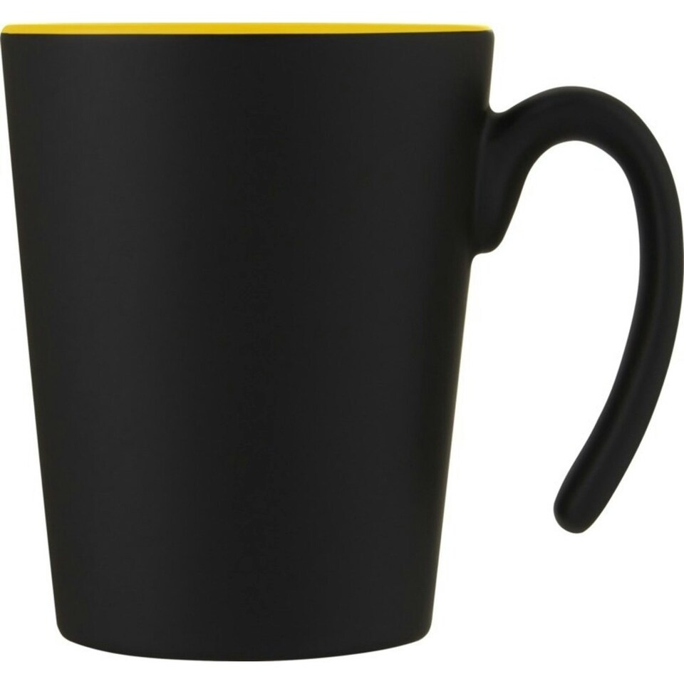 image 1 of Bullet Oli Ceramic 360ml Mug - Solid Black/Yellow - One Size