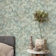 image 2 of Erismann Play Of Light Blossom Vinyl Textured Wallpaper - Sage - 10m x 53cm | Green