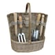 image 1 of Wicker Small Antique Wash Deluxe Garden Tool Basket