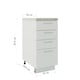 image 4 of JD Greta Adjustable Legs Kitchen Drawer Unit 400mm Storage Cabinet With Door Shelf 40cm - Navy Blue Matt With Worktop