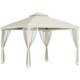 image 1 of Outsunny 3 x 3 m Metal Gazebo Garden Outdoor 2-Tier Roof Marquee Party White
