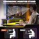 image 5 of HOMCOM LED Gaming Desk with Power Outlets and Monitor Stand 100 x 60cm Black | Black