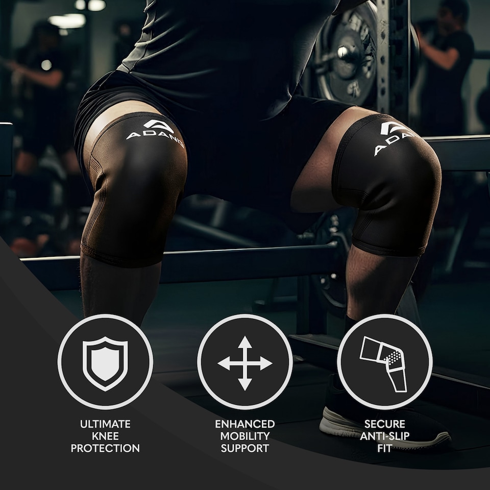 image 1 of Adanis Knee Sleeves Pair for Pain Relief & Knee Support