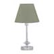 image 1 of Chrome Jewelled Table Lamp with Sage Green Shade Chrome | Green